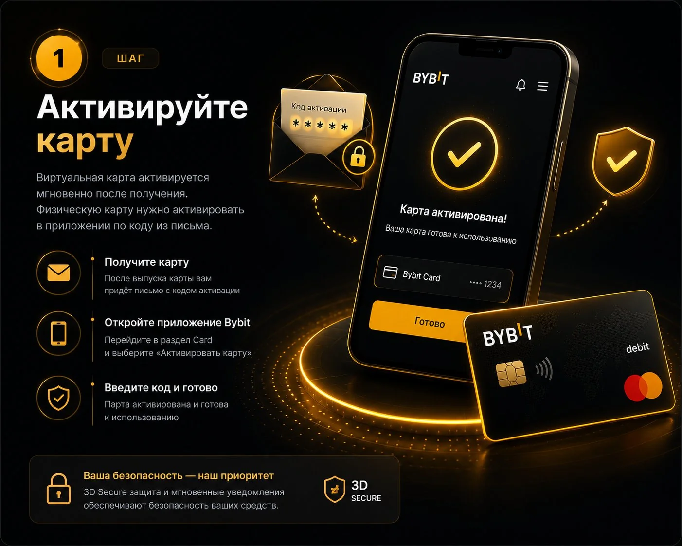 Активация карты Bybit